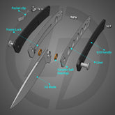 Maximus Pocket Knife Liner Lock(3.5"-D2 Blade-G10 Handle)-G066